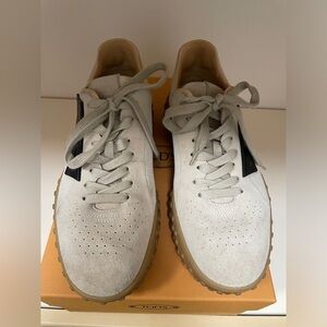 Tod's Cream and Black Sneakers Minimalist Design